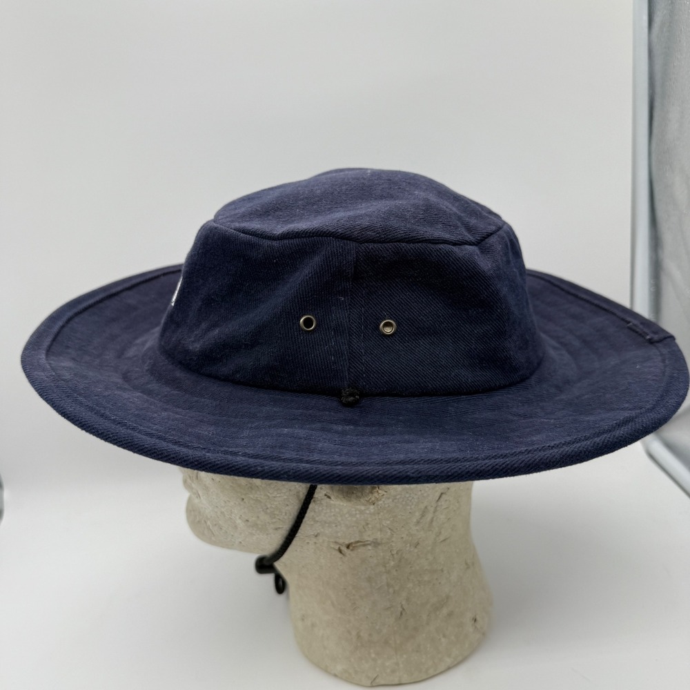 Yamaha Hat Navy Blue Sun Bucket Fishing Cap Embroidered Logo Adjustable Boonie - Picture 6 of 9
